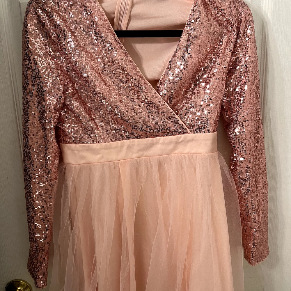 Sparkling Pink Sequin Kids Dress